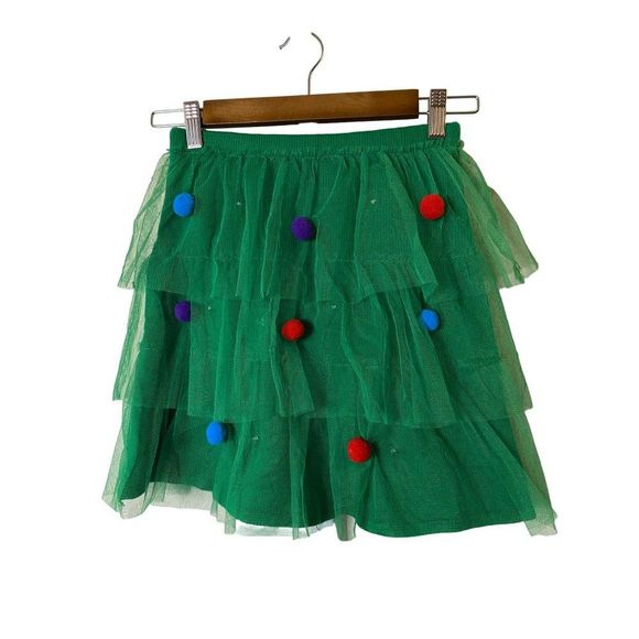 Planet Gold Christmas light up festive skirt Sz XS - Picture 2 of 10